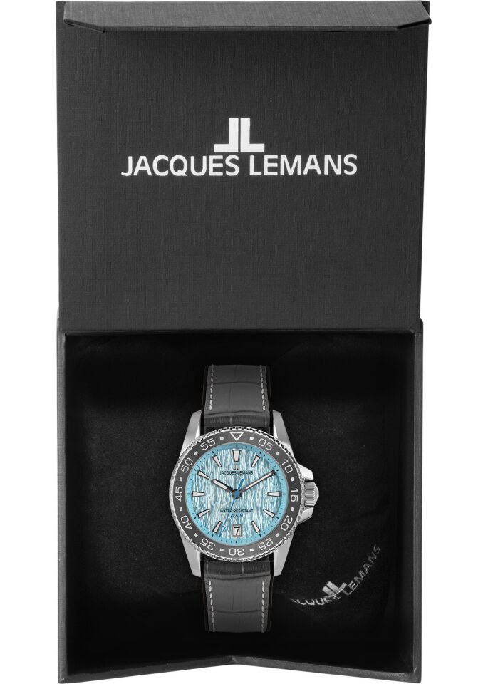 Jacques Lemans Liverpool JL.1-2205F Quartz Silikon Lacivert Mavi Kadran 20 ATM 41 mm Erkek Kol Saati