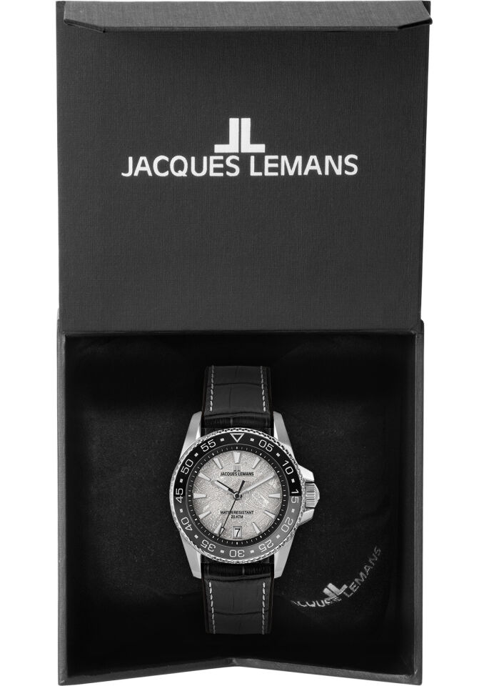 Jacques Lemans Liverpool JL.1-2205E Quartz Deri Siyah 20 ATM 41 mm Erkek Kol Saati