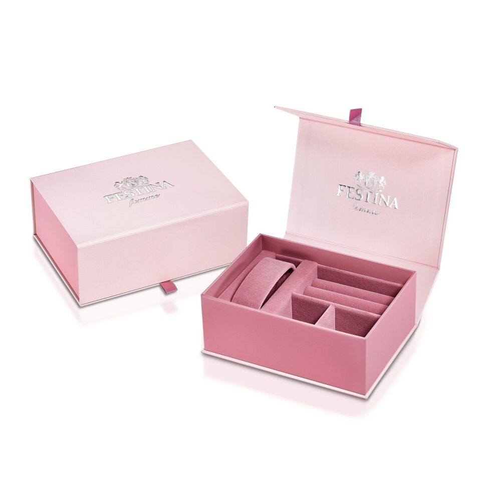 Festina F20739/2 Classics Quartz Çelik Altın/Gri Pembe Kadran 34 mm Kadın Kol Saati