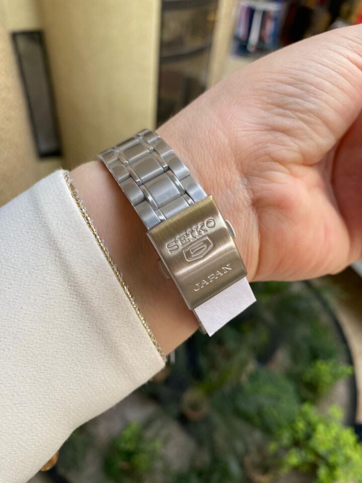 Seiko 5 Japan SNKL45J1 Otomatik Çelik 39 mm Gri Erkek Kol Saati