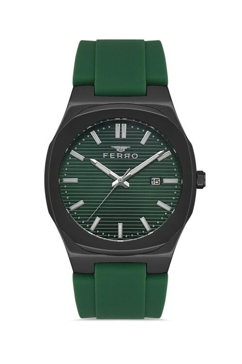 Ferro 41 mm Yeşil Silikon Kordon Erkek Kol Saati F11340D-ZJ F11340D-ZJ