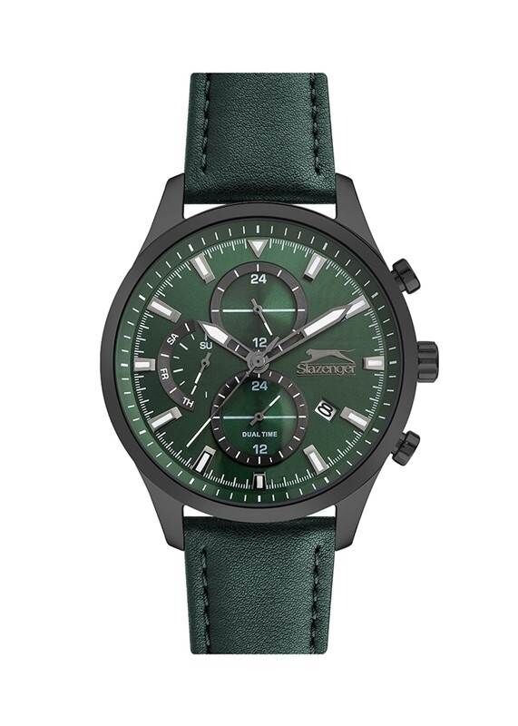 Slazenger SL.09.1995.2.04 Quartz Deri 45 mm Yeşil Erkek Kol Saati