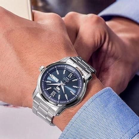 Seiko 5 SNKP17K1 Otomatik Çelik Gri Lacivert Kadran 43 mm Erkek Kol Saati