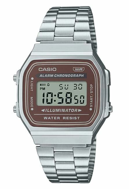 Casio A168WA-5AYDF Quartz Çelik Gri Plastik Kasa 36 mm Kadın Kol Saati