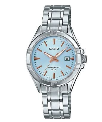 Casio LTP-1308D-2AVDF Quartz Çelik Gri Mavi Kadran 32 mm Kadın Kol Saati