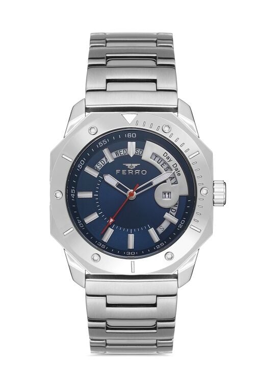 Ferro Gümüş Çelik Kordon Erkek Kol Saati F11198A-A3