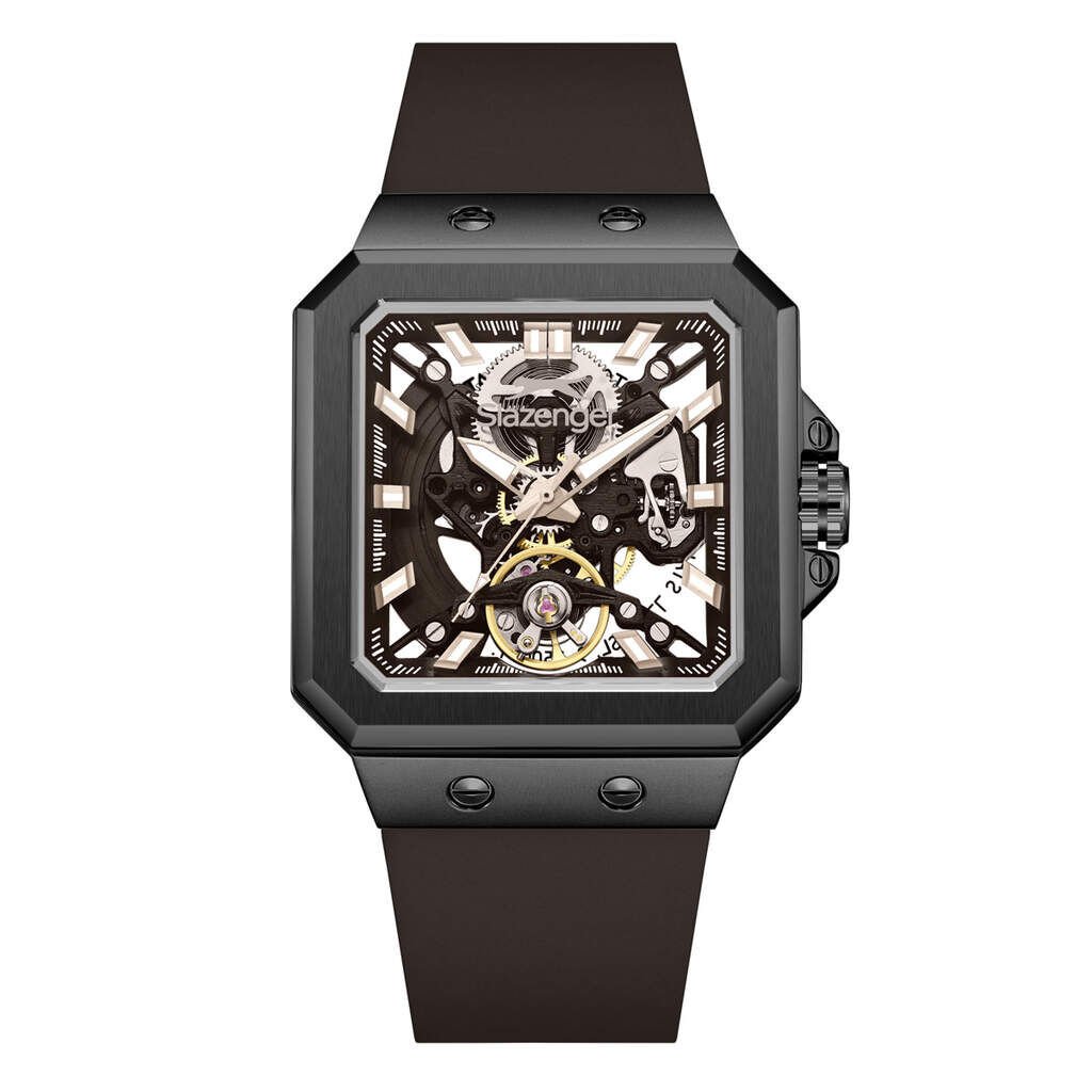 Slazenger SL.09.2500.1.07 Otomatik Silikon Kahverengi 40 mm Erkek Kol Saati