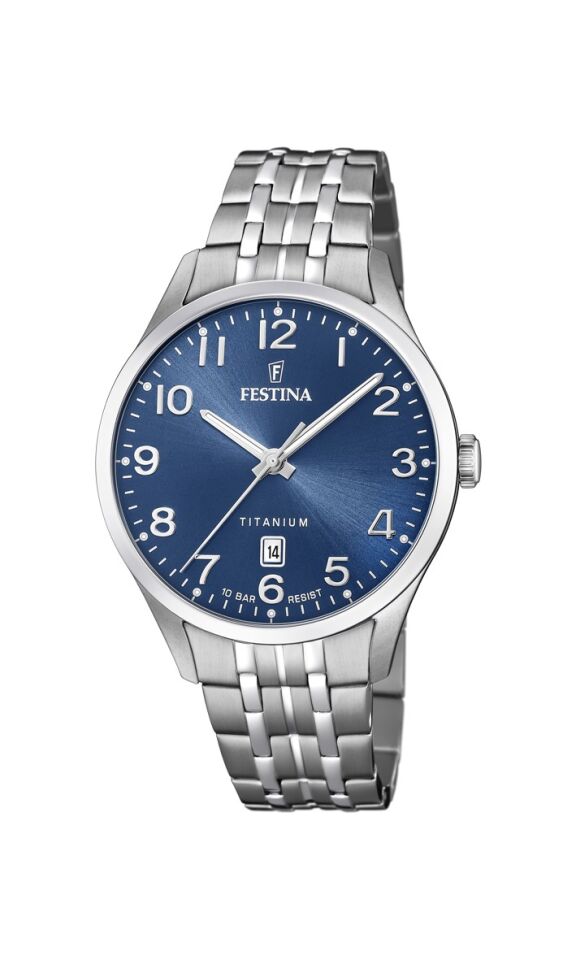 Festina F20466/2 Quartz Titanyum Gri Mavi Kadran 10 ATM 40 mm Erkek Kol Saati
