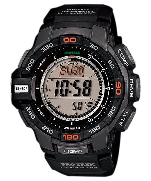 Casio Pro Trek PRG-270-1ER Quartz Silikon Siyah 20 ATM 52 mm Erkek Kol Saati