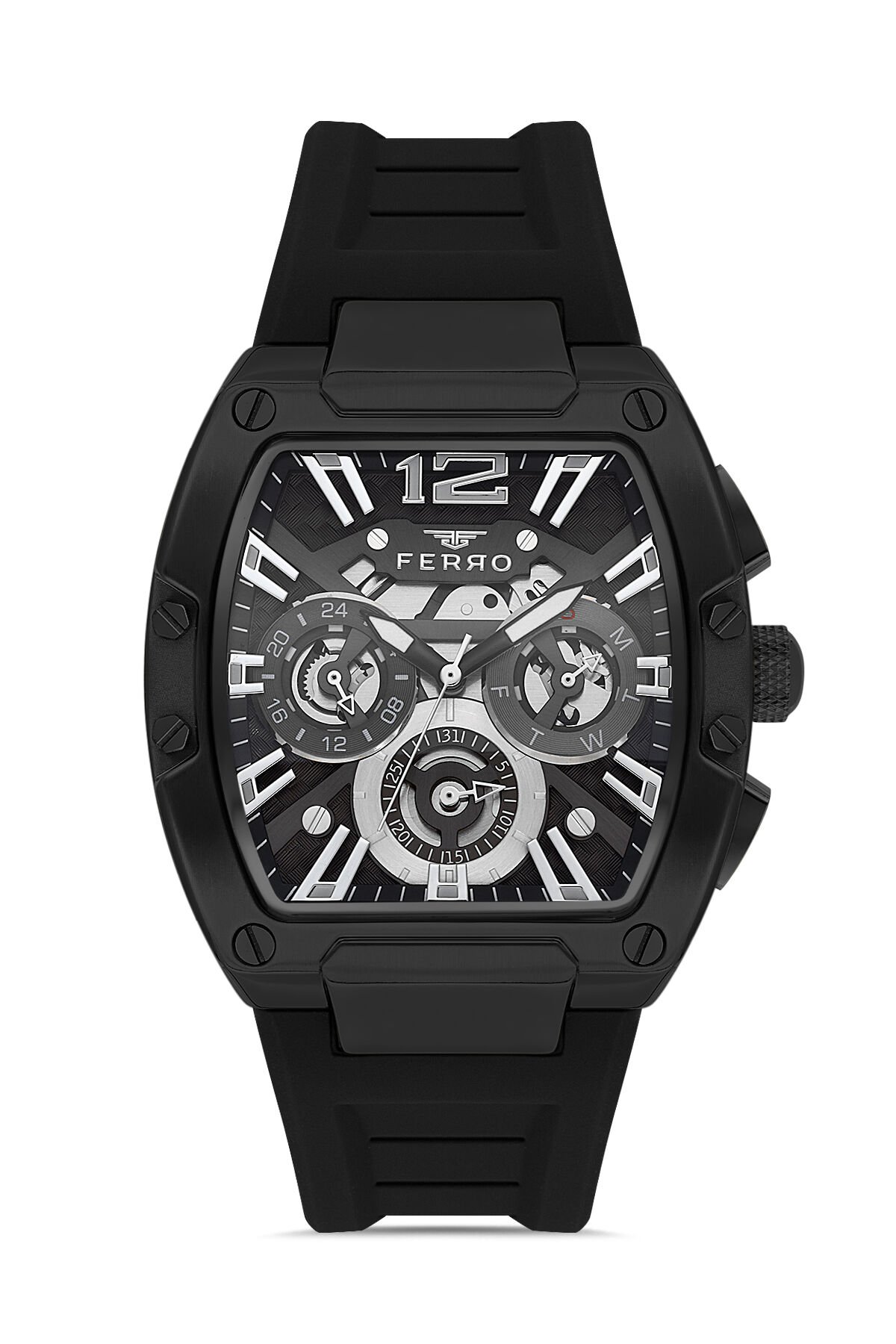 Ferro Siyah Silikon Kordon Erkek Kol Saati FM11527DWT-G