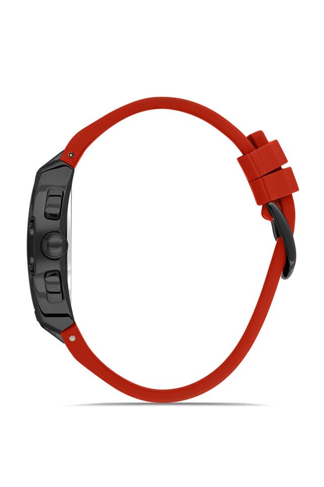 Ferro Kırmızı Silikon Kordon Erkek Kol Saati FM11527DWT-ZJ8 Fonksiyonları Aktif 3ATM Su Geçirmez