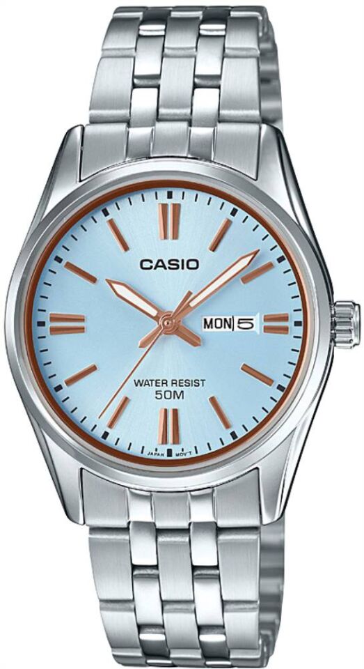Casio LTP-1335D-2AVDF Quartz Çelik Gri Mavi Kadran 30 mm Kadın Kol Saati