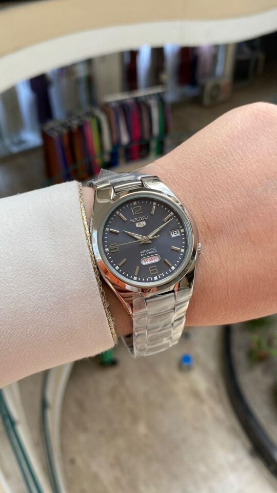 Seiko 5 SNK621K1 Otomatik Çelik Gri Yeşil Kadran 39 mm Erkek Kol Saati