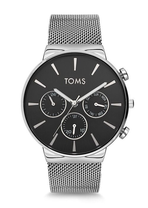 Toms 46 mm Gümüş Hasır Kordon Erkek Kol Saati TM1697C-1053-A2 TM1697C-1053-A2