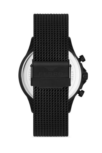 Ferro 45 mm Siyah Hasır Kordon Erkek Kol Saati FM31298C-G FM31298C-G