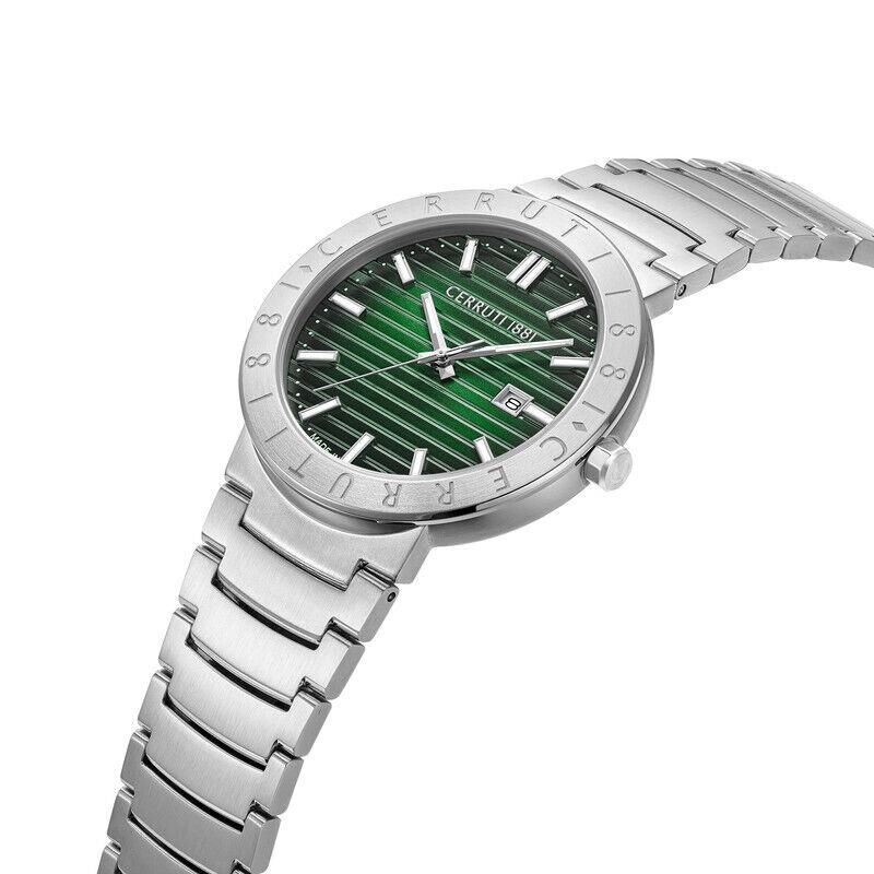 Cerruti 1881 CIWGA0043103 Quartz Çelik Gri Yeşil Kadran 42 mm Erkek Kol Saati