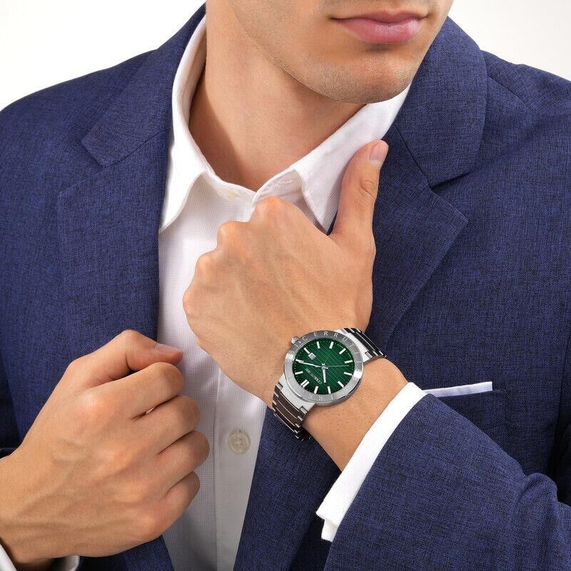 Cerruti 1881 CIWGA0043103 Quartz Çelik Gri Yeşil Kadran 42 mm Erkek Kol Saati