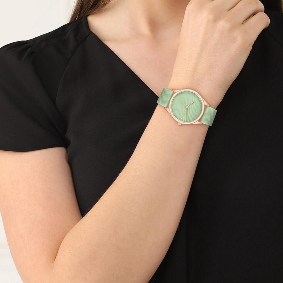 Lacoste 2001354 Quartz Silikon Yeşil 36 mm Kadın Kol Saati
