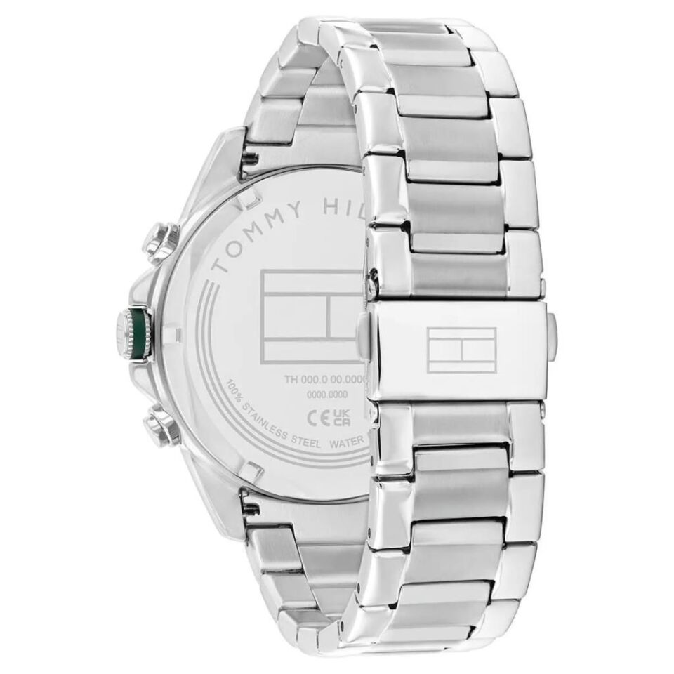 Tommy Hilfiger TH1710651 Quartz Çelik Gri Yeşil Kadran 46 mm Erkek Kol Saati