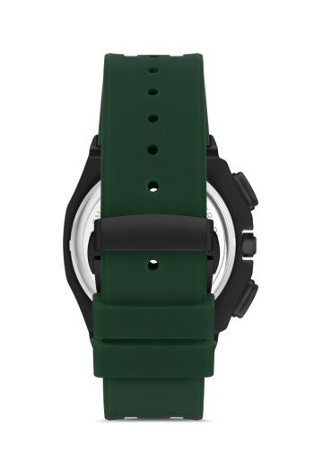 Ferro Quartz Silikon Yeşil Siyah Kadran 43 mm Erkek Kol Saati