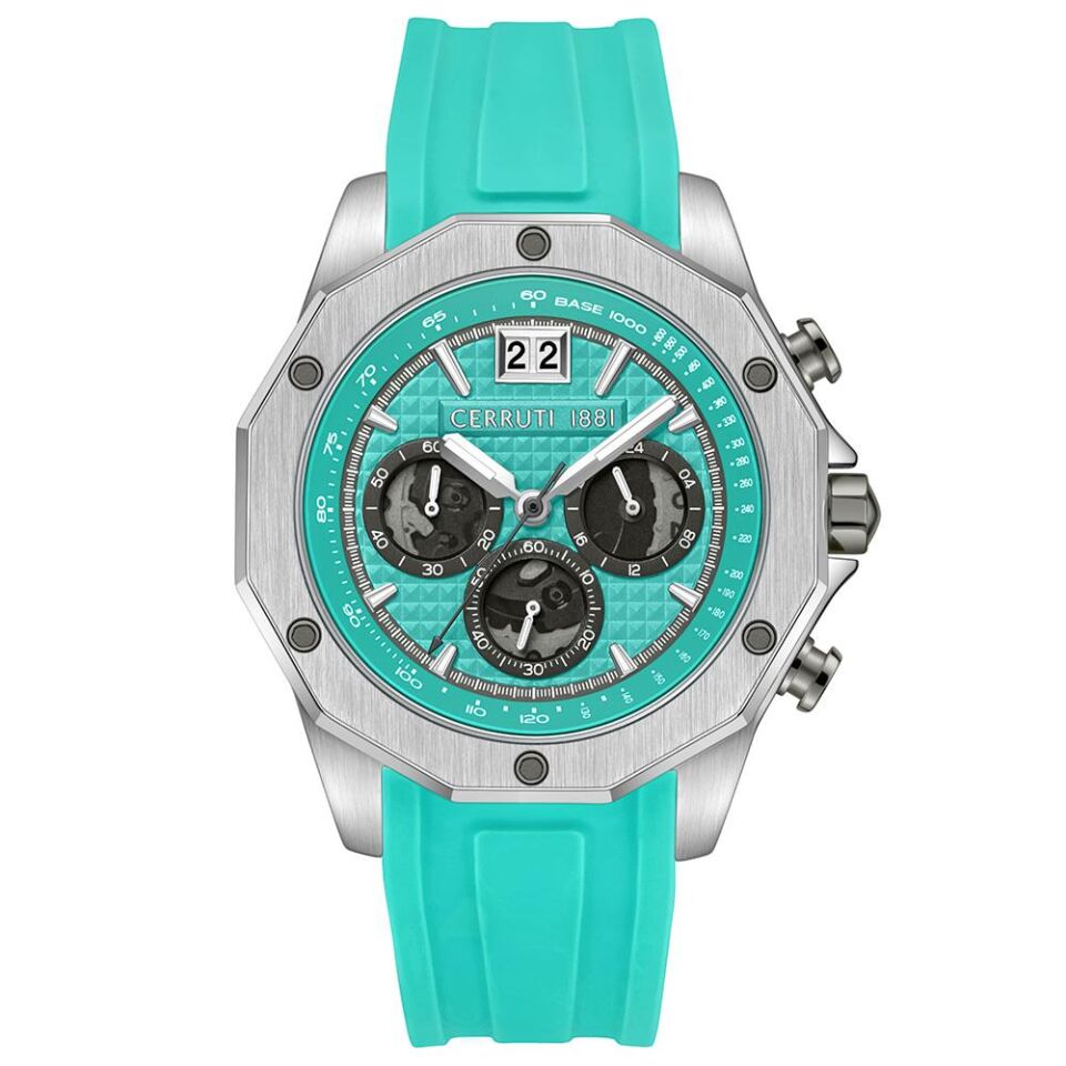 Cerruti 1881 CIWGO0019103 Quartz Silikon Yeşil 44 mm Erkek Kol Saati
