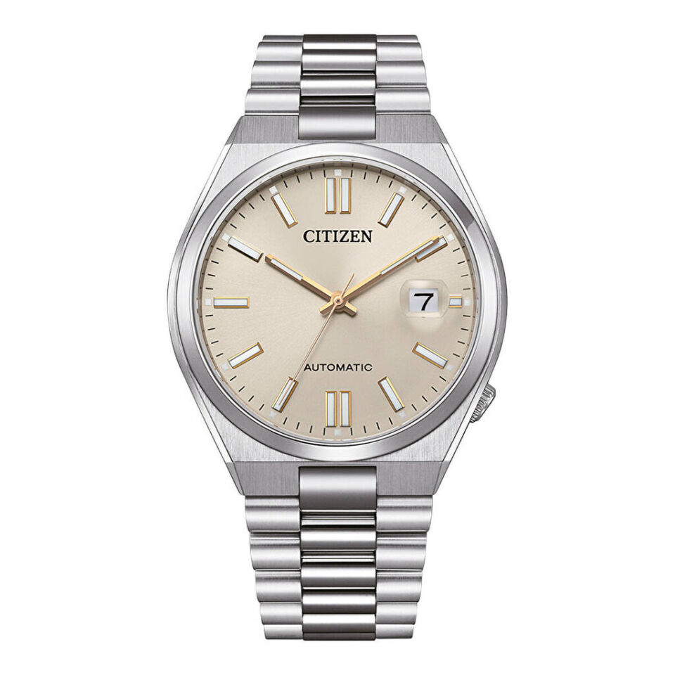 Citizen NJ0151-88W Otomatik Çelik Gri Krem Kadran Safir Cam 40 mm Erkek Kol Saati