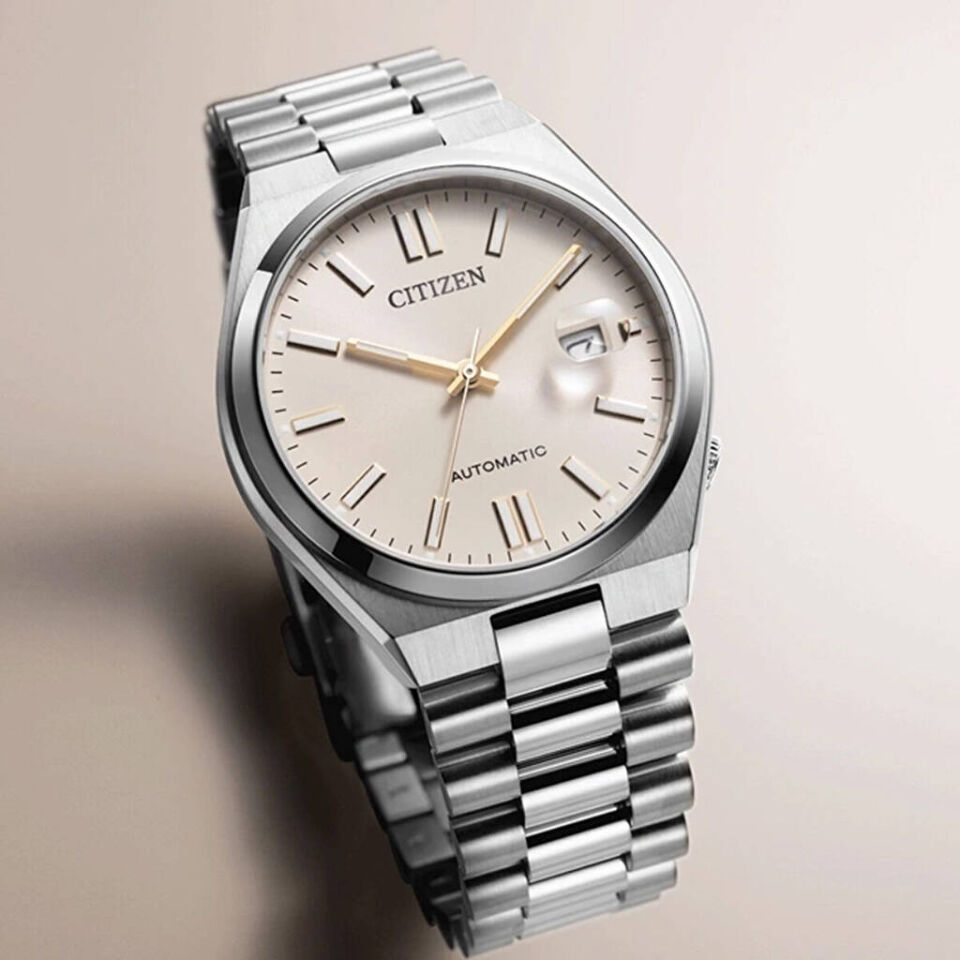 Citizen NJ0151-88W Otomatik Çelik Gri Krem Kadran Safir Cam 40 mm Erkek Kol Saati