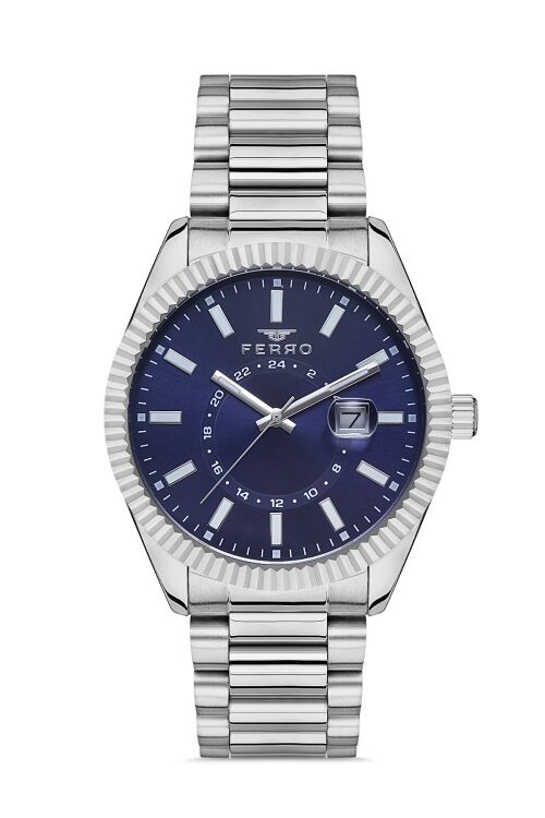 Ferro F11288A-A3 43 mm Gümüş Erkek Saat