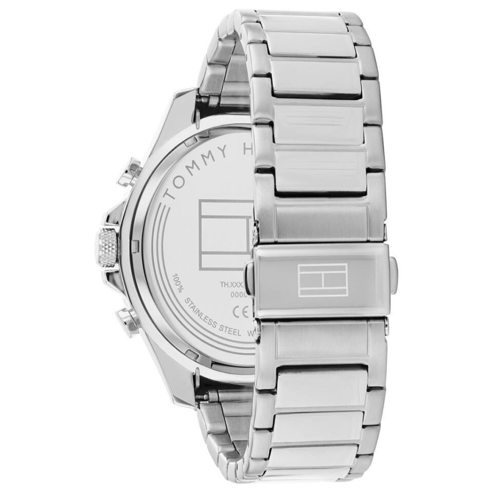 Tommy Hilfiger TH1792080 Quartz Çelik Gri Lacivert Kadran 46 mm Erkek Kol Saati