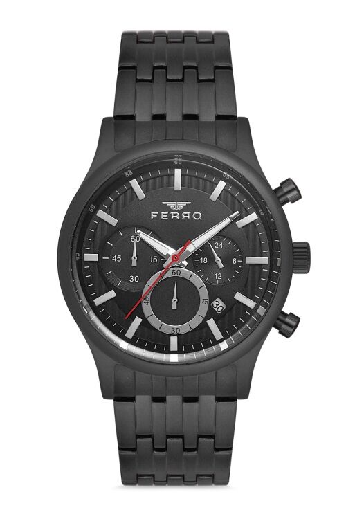 Ferro Siyah Çelik Kordon Erkek Kol Saati FM40089A-03 FM40089A-03