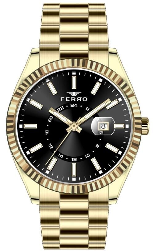 Ferro F11288A-B2 43 mm Altın Renkli Erkek Kol Saati