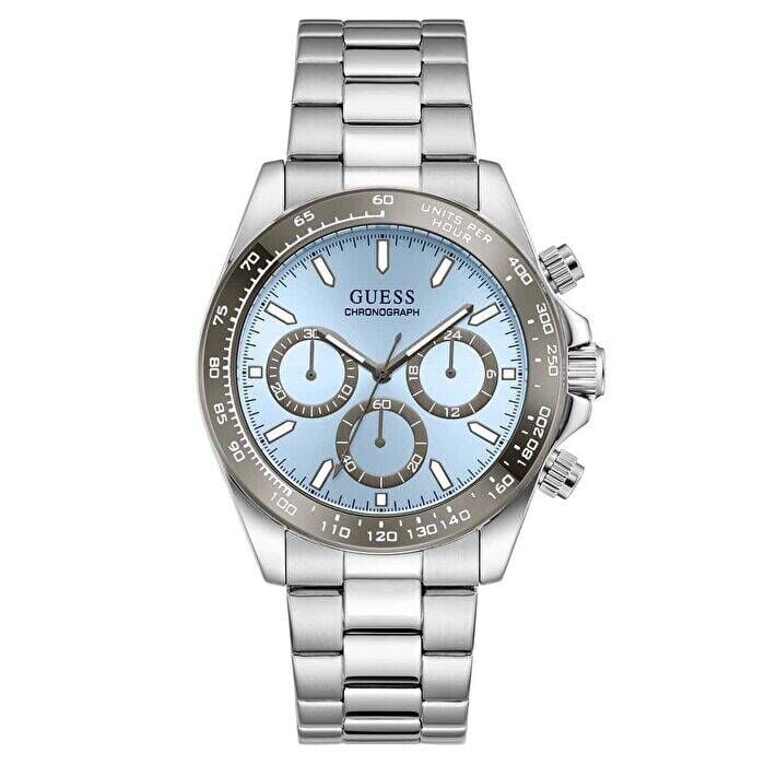 Guess GUGW1058G1 Quartz Çelik Gri Mavi Kadran 42 mm Erkek Kol Saati
