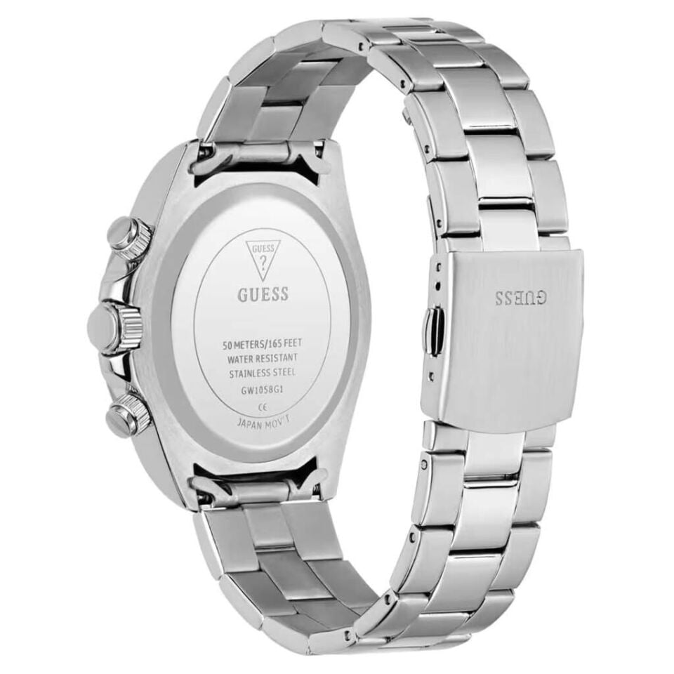 Guess GUGW1058G1 Quartz Çelik Gri Mavi Kadran 42 mm Erkek Kol Saati