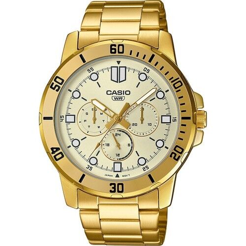 Casio MTP-VD300G-9EUDF Quartz Çelik Altın Rengi 45 mm Erkek Kol Saati