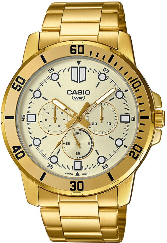 Casio MTP-VD300G-9EUDF Quartz Çelik Altın Rengi 45 mm Erkek Kol Saati