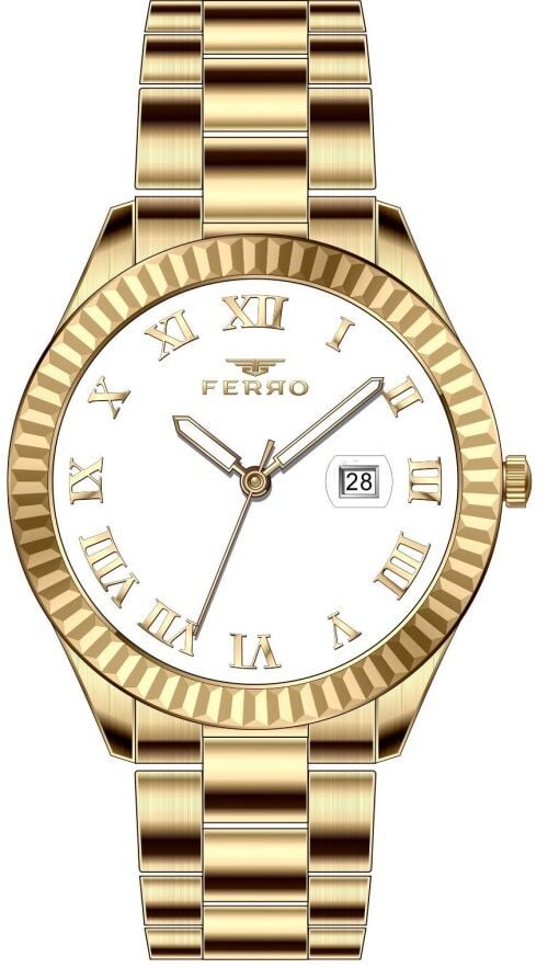 Ferro 33 mm Sarı Çelik Kordon Kadın Kol Saati FL21295A-B FL21295A-B
