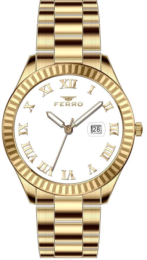 Ferro 33 mm Sarı Çelik Kordon Kadın Kol Saati FL21295A-B FL21295A-B