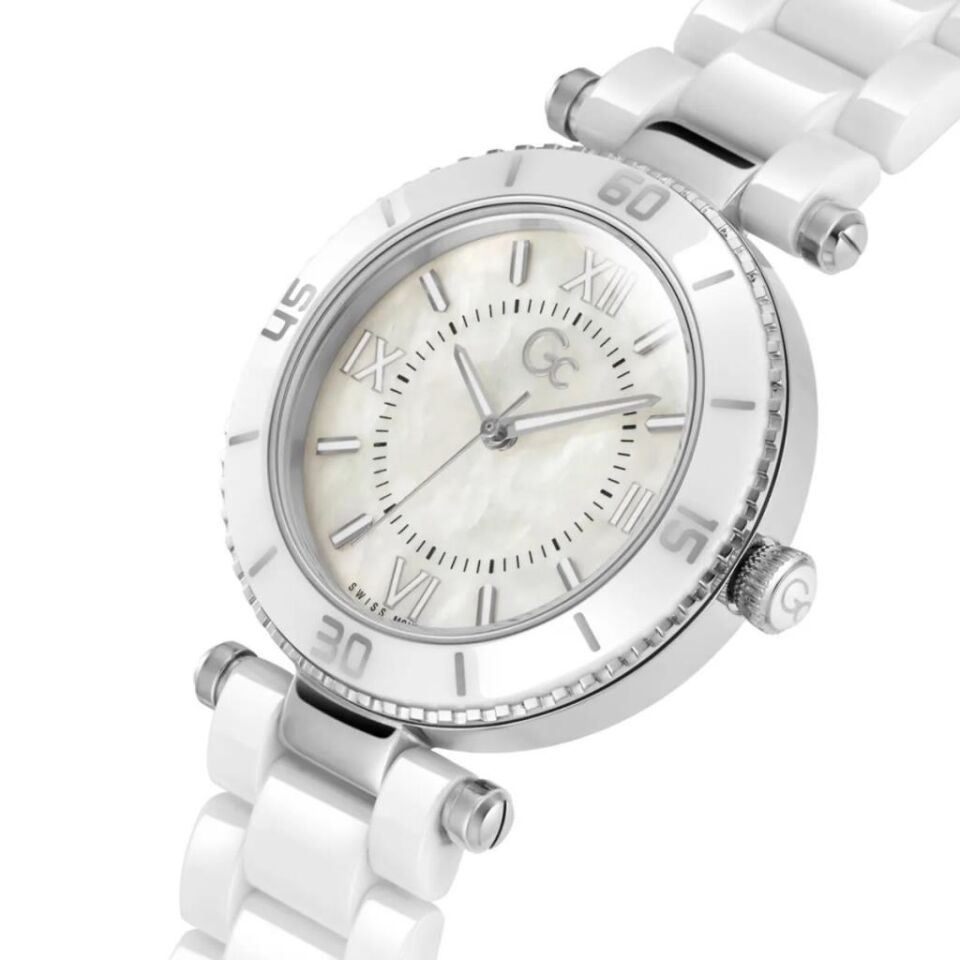 Gc GCZ05008L1MF Quartz Çelik Gri Beyaz Kadran 10 ATM 34 mm Kadın Kol Saati