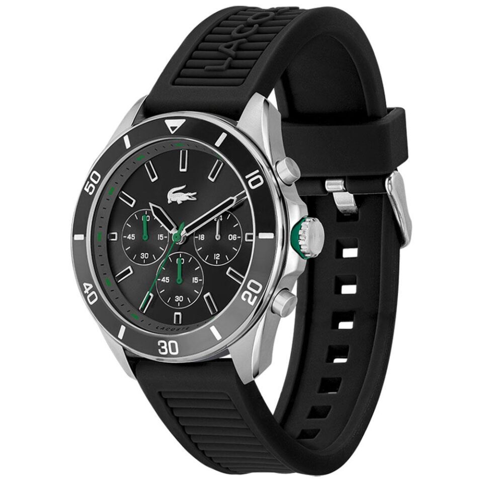 Lacoste 2011152 44 mm Siyah Erkek Kol Saati