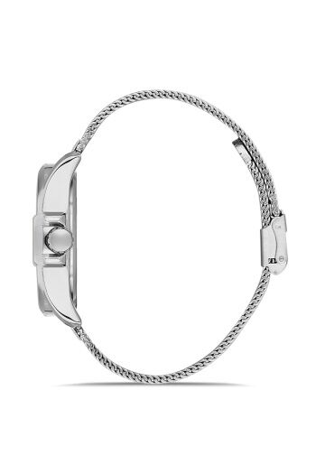 Ferro F11332C-A3 Hasır Çelik Gri Mavi Kadran 43 mm Erkek Kol Saati