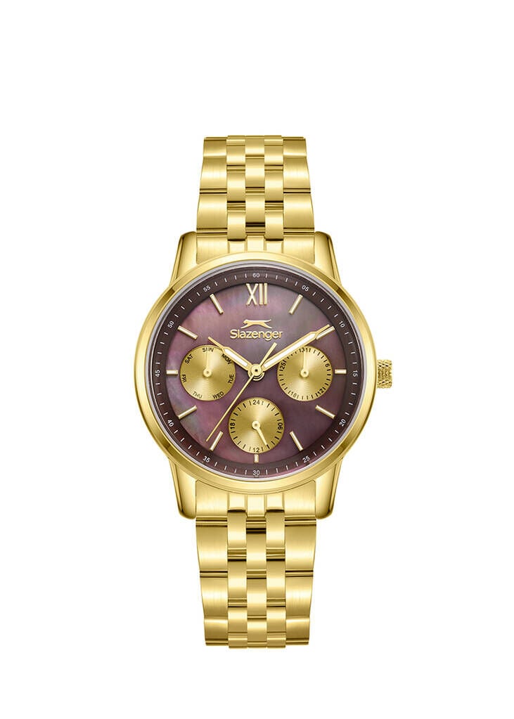 Slazenger SL.09.2471.4.04 Quartz Çelik Altın Rengi Mor Kadran 33 mm Kadın Kol Saati