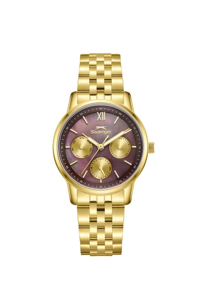 Slazenger SL.09.2471.4.04 Quartz Çelik Altın Rengi Mor Kadran 33 mm Kadın Kol Saati
