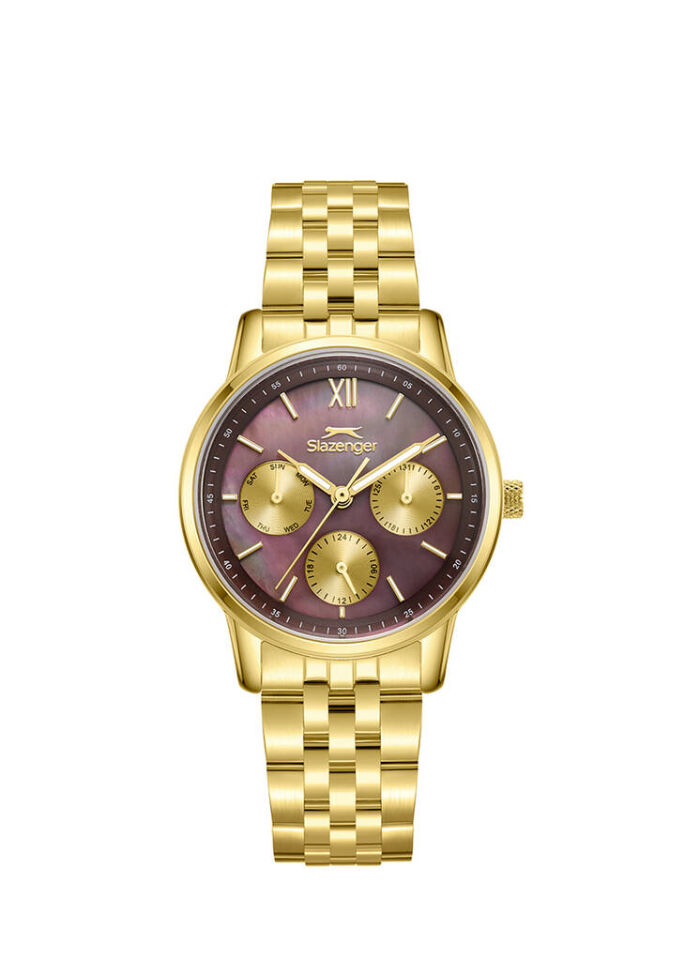 Slazenger SL.09.2471.4.04 Quartz Çelik Altın Rengi Mor Kadran 33 mm Kadın Kol Saati