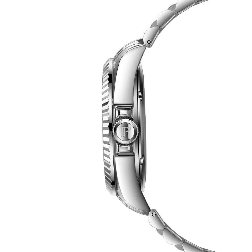 Jacques Philippe JPQGS591336V2 Swiss Made Quartz Çelik Gri Lacivert Kadran Safir Cam 40 mm Erkek Kol Saati