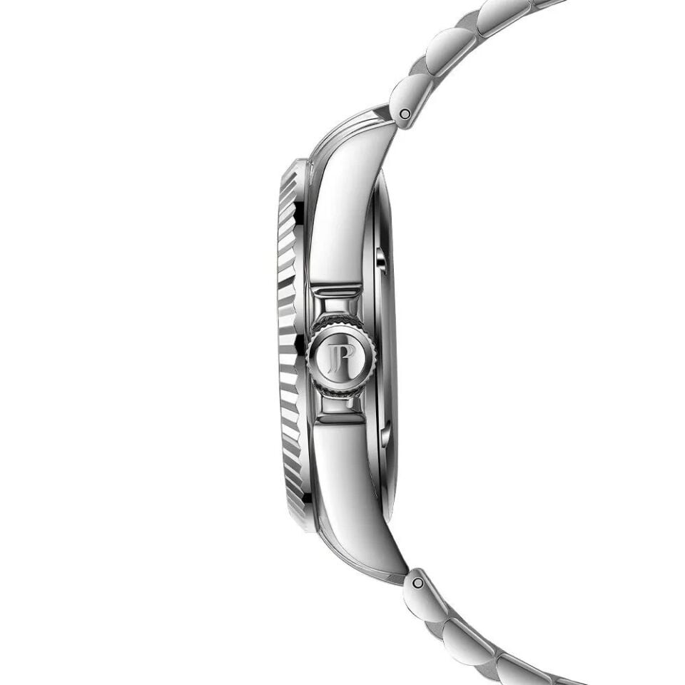 Jacques Philippe JPQGS591336V2 Swiss Made Quartz Çelik Gri Lacivert Kadran Safir Cam 40 mm Erkek Kol Saati