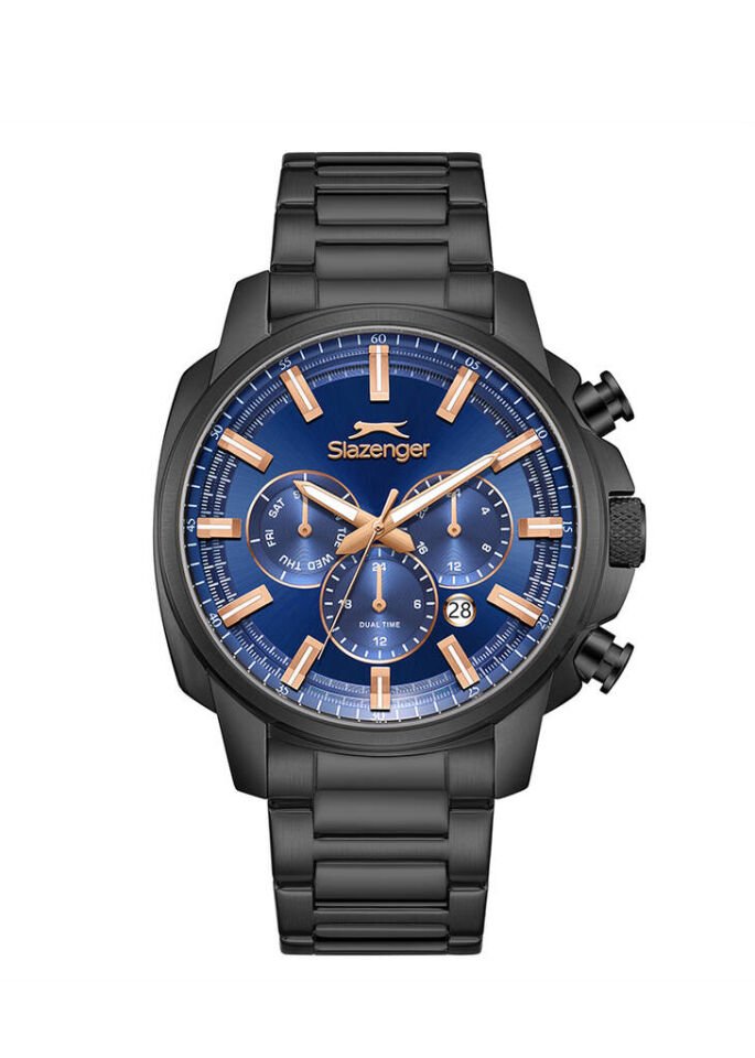 Slazenger SL.09.2479.2.04 Quartz Çelik Füme Lacivert Kadran 43 mm Erkek Kol Saati
