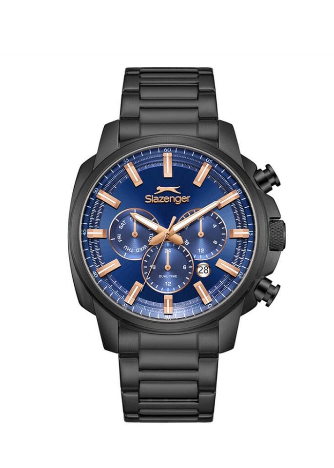 Slazenger SL.09.2479.2.04 Quartz Çelik Füme Lacivert Kadran 43 mm Erkek Kol Saati