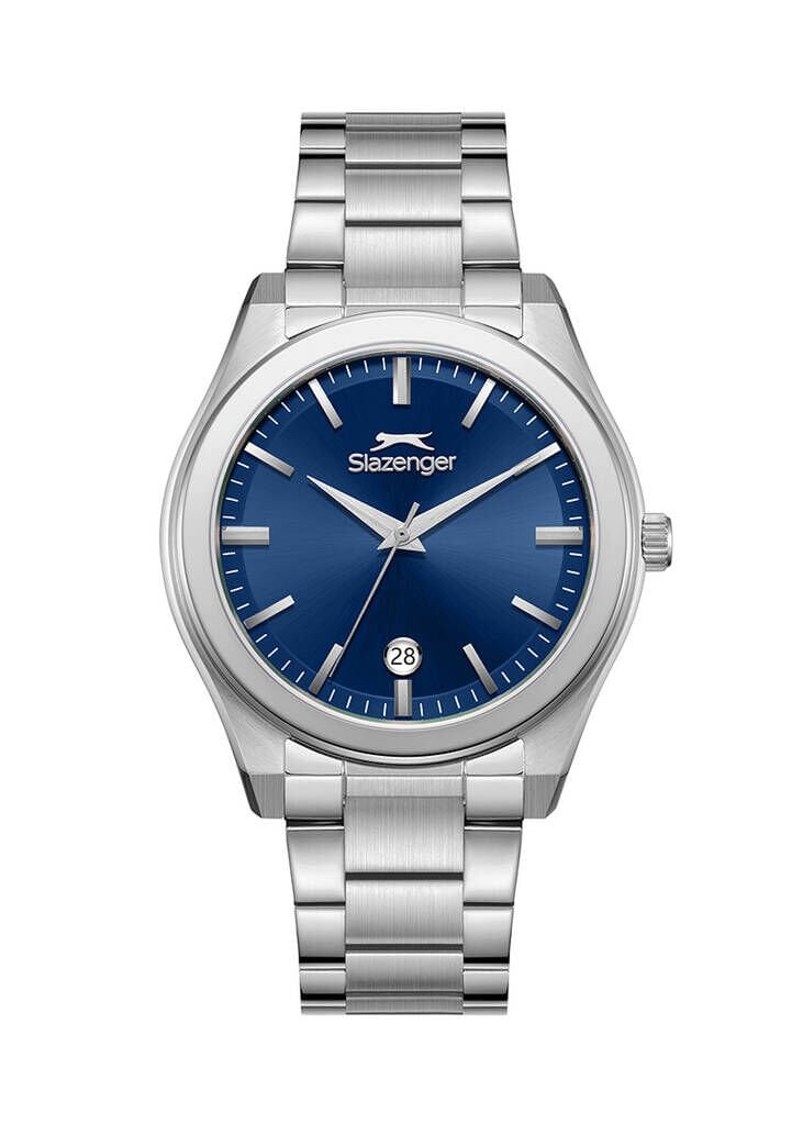 Slazenger SL.09.2485.1.02 Quartz Çelik Gri Lacivert Kadran 41 mm Erkek Kol Saati