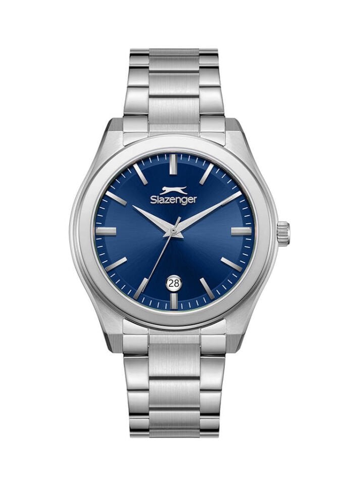 Slazenger SL.09.2485.1.02 Quartz Çelik Gri Lacivert Kadran 41 mm Erkek Kol Saati