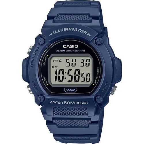 Casio W-219H-2AVDF Quartz Dijital Silikon Lacivert Organik Cam 47 mm Erkek Kol Saati